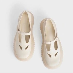 Charles & Keith cut out buckled Mary Jane’s in chalk